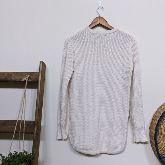 Revamped cream knitted sweater dress size M - Picture 2 of 7